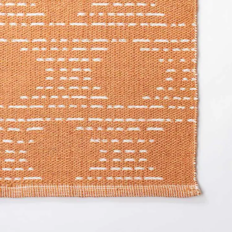 Kirklands Home Outdoor Rugs|Coral Shibori Outdoor Area Rug, 5x7 Orange