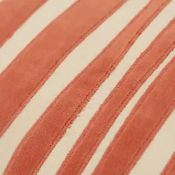 Clearance Coral Velvet Wave Lumbar Pillow Pillows