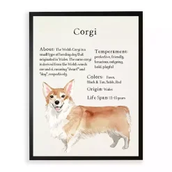 Kirklands Home Wall Quotes & Signs|Corgi Facts Framed Wall Plaque White
