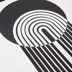 Kirklands Home Canvas Art|Cosmic Curl Geometric 3-pc. Grayscale Wall Art