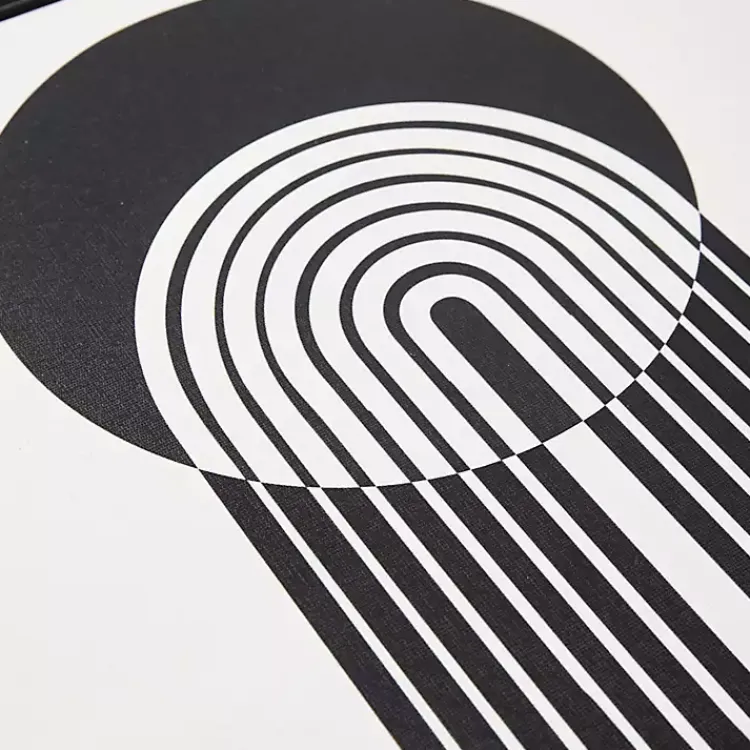 Kirklands Home Canvas Art|Cosmic Curl Geometric 3-pc. Grayscale Wall Art