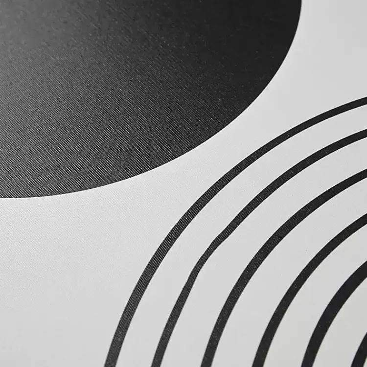 Kirklands Home Canvas Art|Cosmic Curl Geometric 3-pc. Grayscale Wall Art