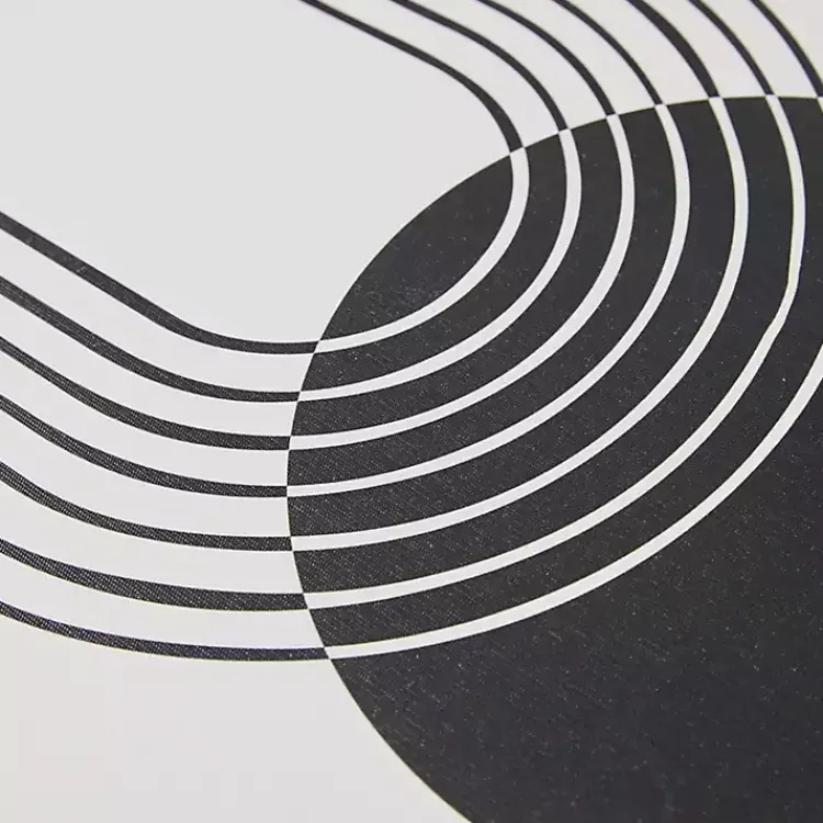 Kirklands Home Canvas Art|Cosmic Curl Geometric 3-pc. Grayscale Wall Art