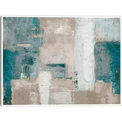 Kirklands Home Canvas Art|Cosmopolitan Blue Framed Canvas Art Print Multi