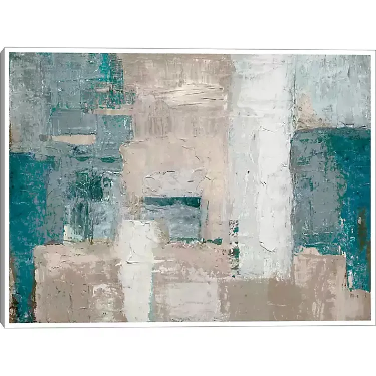 Kirklands Home Canvas Art|Cosmopolitan Blue Framed Canvas Art Print Multi