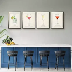 Kirklands Home Framed Art|Cosmopolitan Framed Art Print Red
