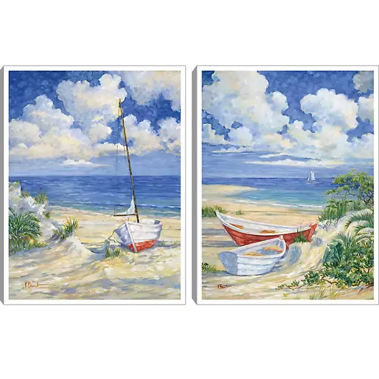 Kirklands Home Canvas Art|Costa Del Sol Framed Canvas Art Prints, Set of 2