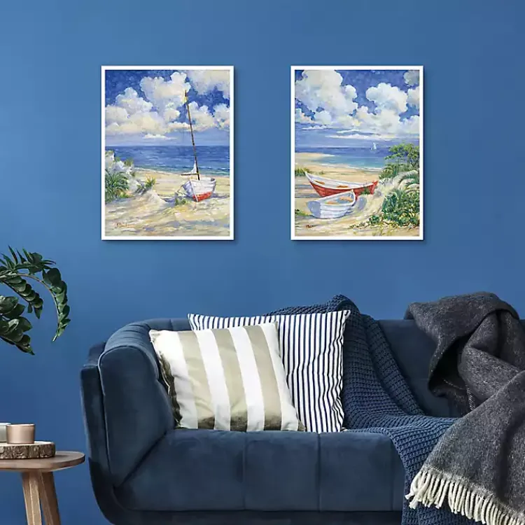 Kirklands Home Canvas Art|Costa Del Sol Framed Canvas Art Prints, Set of 2
