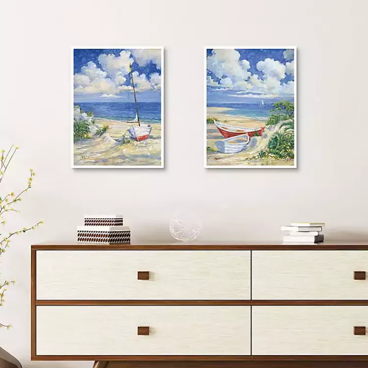 Kirklands Home Canvas Art|Costa Del Sol Framed Canvas Art Prints, Set of 2