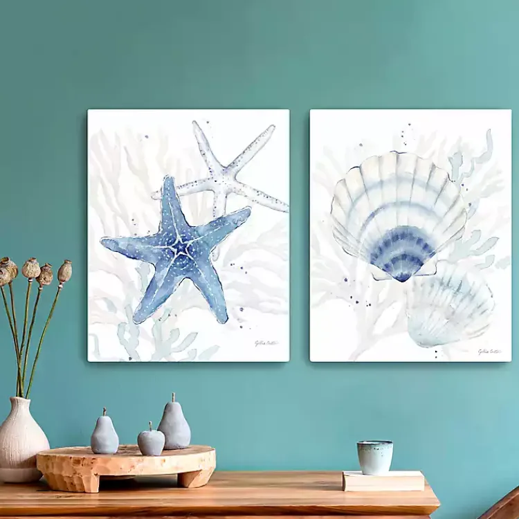 Kirklands Home Canvas Art|Cottage at the Cape Canvas Art Prints, Set of 2