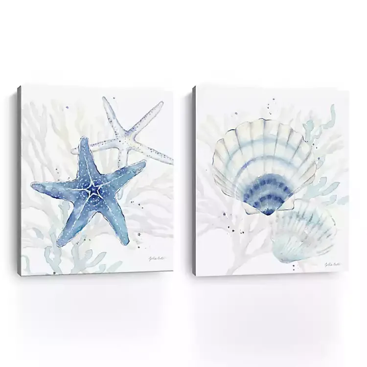 Kirklands Home Canvas Art|Cottage at the Cape Canvas Art Prints, Set of 2