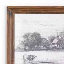 Kirklands Home Framed Art|Cottage Behind Horsley House Framed Art Print