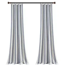 Kirklands Home Curtains & Drapes|Cotton Candy Farmhouse Curtain Panel Set, 95 in. Blue