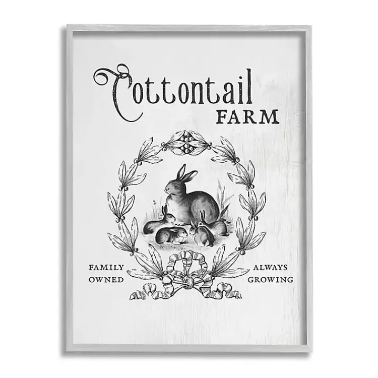 Clearance Cottontail Farm Framed Easter Wall Art Easter Decorations