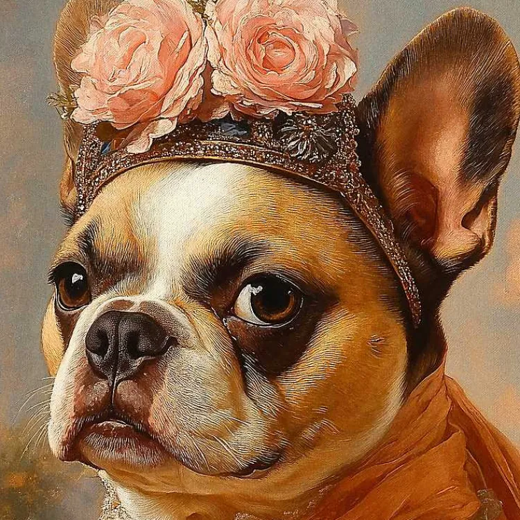 Kirklands Home Canvas Art|Countess Claudette Cuddleworth Framed Art Print Multi