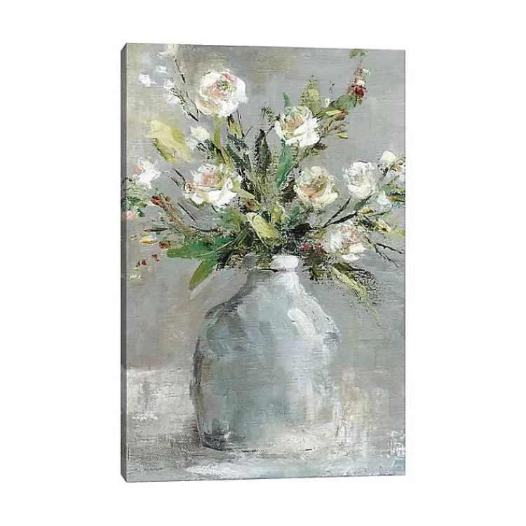 Kirklands Home Canvas Art|Country Bouquet I Canvas Art Print Gray