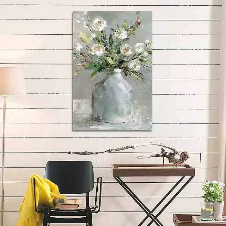 Kirklands Home Canvas Art|Country Bouquet I Canvas Art Print Gray
