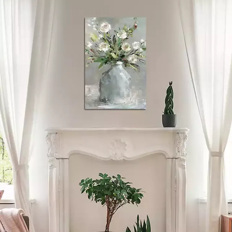 Kirklands Home Canvas Art|Country Bouquet I Canvas Art Print Gray