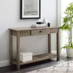 Kirklands Home Console Tables|Country Style washed Console Table Gray