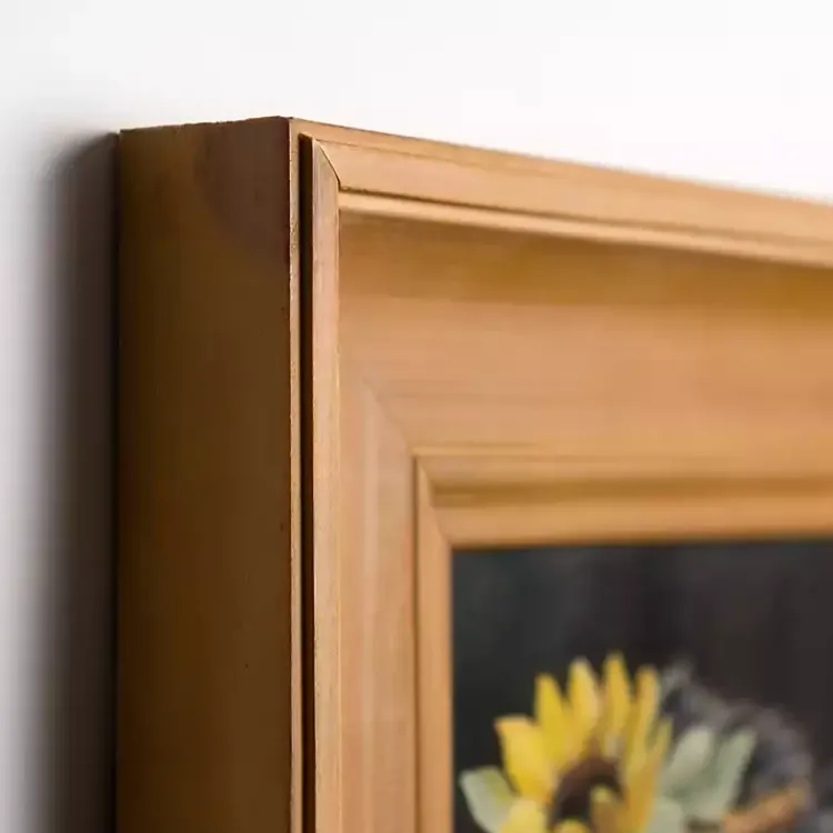 Kirklands Home Framed Art|Cow with Sunflower Crown Framed Art Print