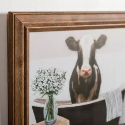 Kirklands Home Framed Art|Cows in the Bathtub Framed Art Prints, Set of 2 Multi