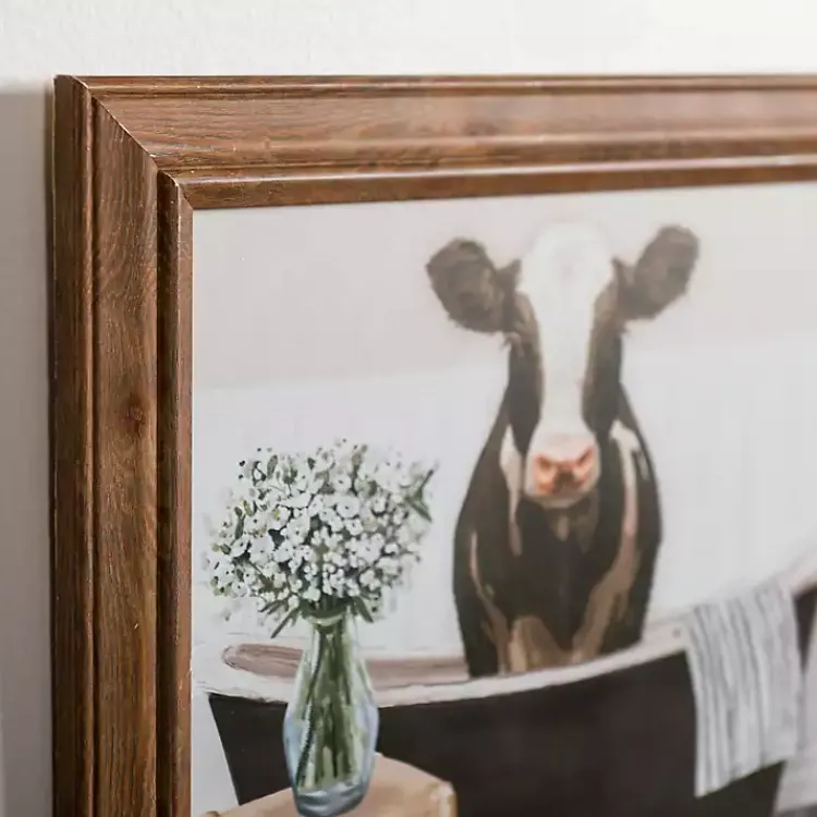 Kirklands Home Framed Art|Cows in the Bathtub Framed Art Prints, Set of 2 Multi