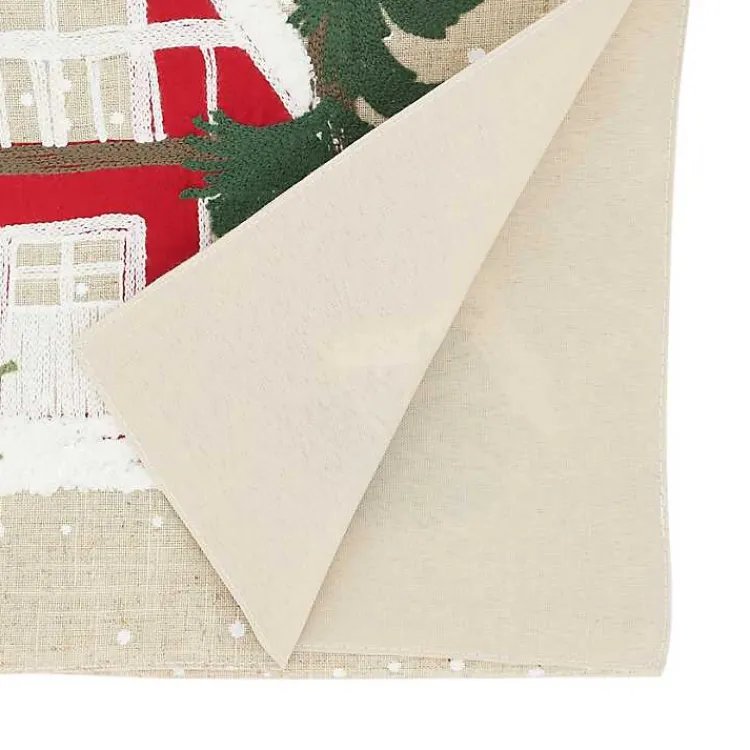 Kirklands Home Table Linens|Cozy Christmas Cottage Cotton Runner