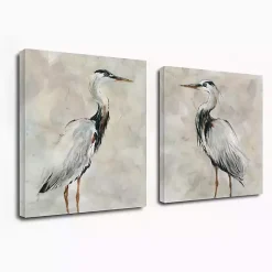 Kirklands Home Canvas Art|Crane at Dusk Giclee Canvas Art Prints, Set of 2