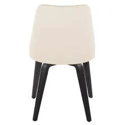 Kirklands Home Dining Chairs|Cream & Black Faux Leather Dining Chairs, Set of 2 Ivory