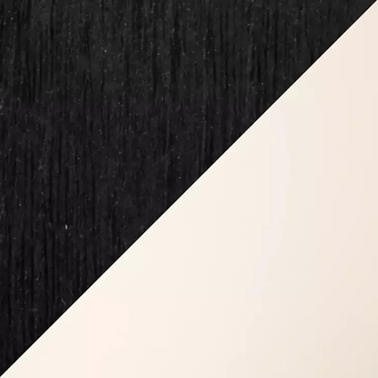 Kirklands Home Dining Chairs|Cream & Black Faux Leather Dining Chairs, Set of 2 Ivory