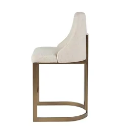 Kirklands Home Bar Stools & Counter Height Stools|Cream and Gold Counter Stool White