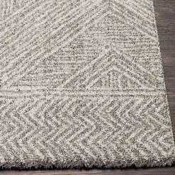 Kirklands Home Area Rugs|Cream and Gray Zig Zag Area Rug, 5x7