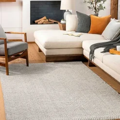 Kirklands Home Area Rugs|Cream and Gray Zig Zag Area Rug, 5x7