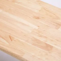 Kirklands Home Dining Chairs|Cream and Natural Wood Dining Bench