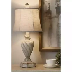 Kirklands Home Table Lamps|Cream and Off-White Table Lamp Ivory