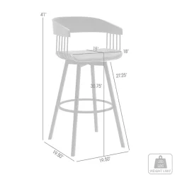Kirklands Home Bar Stools & Counter Height Stools|Cream Athena Swivel Bar Stool Ivory