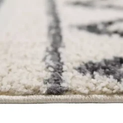 Kirklands Home Area Rugs|Cream Boho Striped Area Rug, 5x8 Ivory