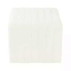 Kirklands Home Benches & Ottomans|Cream Boucle Arch Ottoman White