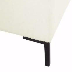 Kirklands Home Benches & Ottomans|Cream Boucle Black Metal Storage Bench Ivory