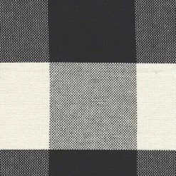 Kirklands Home Benches & Ottomans|Cream Buffalo Plaid Upholstered Storage Ottoman