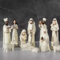 Online Cream Carved Figurines 11-pc. Nativity Set Christmas Decorations