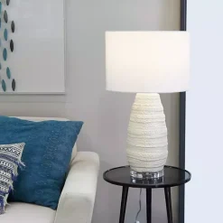 Kirklands Home Table Lamps|Cream Ceramic Gourd Table Lamp White