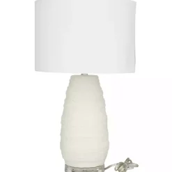 Kirklands Home Table Lamps|Cream Ceramic Gourd Table Lamp White