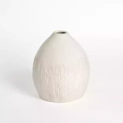 Outlet Cream Ceramic Luca Vase, 12 in. Vases