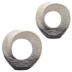 Hot Cream Circle Sculpture Statues & Figurines