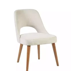 Kirklands Home Dining Chairs|Cream Cut-Out Pecan Wood Dining Chairs, Set of 2 White