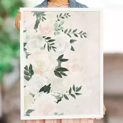 Kirklands Home Framed Art|Cream Elegant Floral Framed Art Print Ivory