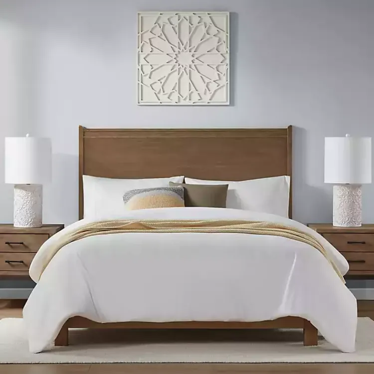 Kirklands Home Table Lamps|Cream Embossed Floral Table Lamp White