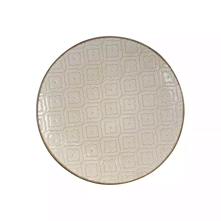 Kirklands Home Dinnerware|Cream Embossed 16-pc. Dinnerware Set Ivory