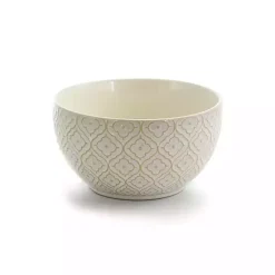 Kirklands Home Dinnerware|Cream Embossed 16-pc. Dinnerware Set Ivory